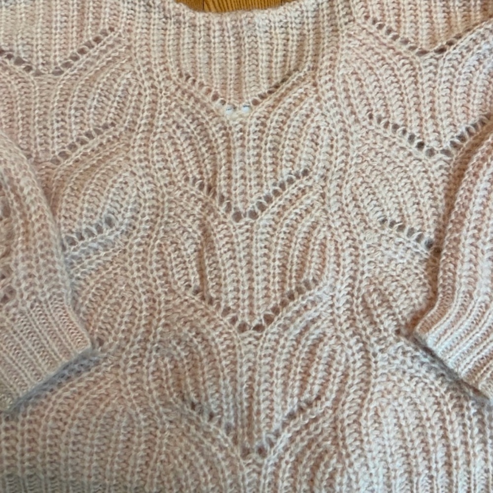 Sezane Pink Knit Sweater View 6